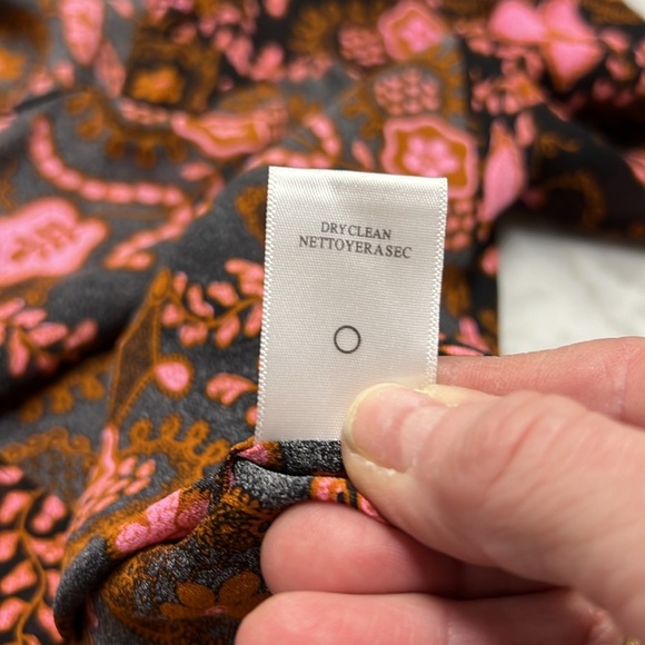 A.L.C. Danielle Silk Long Sleeve Top Pink Floral Print Size 2 - Picture 12 of 12